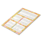 黄色の食料品リストノートパッド、食料品リストメモ帳 ノートパッド (アングル)