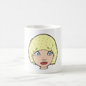 黄色の髪の女性 コーヒーマグカップ (中央)