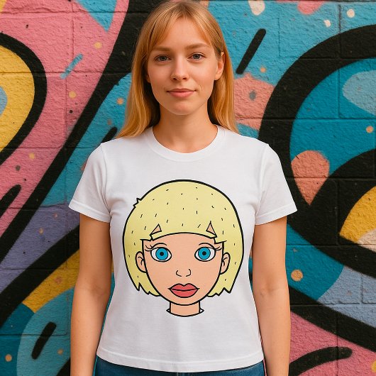 黄色の髪の女性 Tシャツ