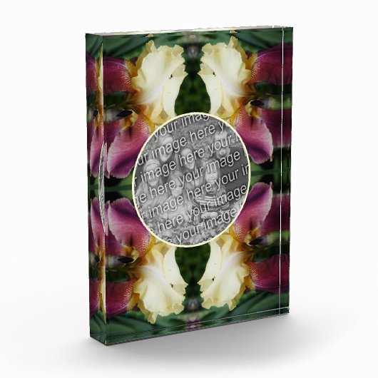 黄色の髭の虹彩の花独自の作成 フォトブロック (左)