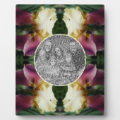 黄色の髭の虹彩の花自分の写真を作成 フォトプラーク (正面)