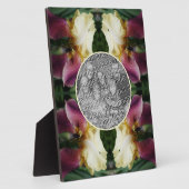 黄色の髭の虹彩の花自分の写真を作成 フォトプラーク (側面)