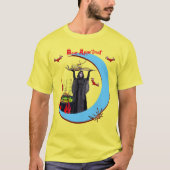 黄色の魔女のユニセックス饗宴ハロウィーンTシャツ Tシャツ (正面)
