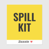 黄色の鮮やかカスタマイズ可能なスピルキットコンテナ シール (シート)