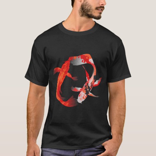 黄色の鯉の鱗 Tシャツ (正面)