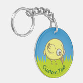 黄色の鳥の漫画キーチェーン キーホルダー (正面左)