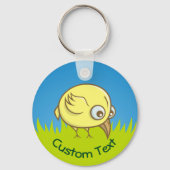 黄色の鳥の漫画キーチェーン キーホルダー (正面)