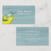 黄色の鳥の灰色の水色 名刺 (正面/裏面)