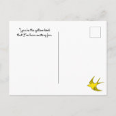 黄色の鳥はがき ポストカード (裏面)