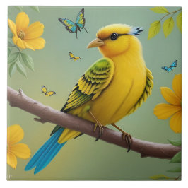 黄色の鳥オン分岐 タイル