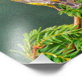 黄色の鳥オン分岐 フォトプリント            (角)