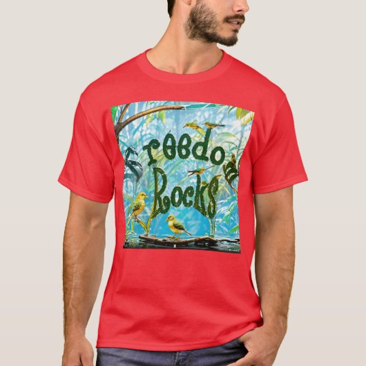 黄色の鳥好きの友人 Tシャツ (正面)