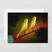 黄色の鳥 ポストカード (正面/裏面)