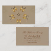 黄色の黄金の卵のパターン復活卵ベージュ素朴 名刺 (正面/裏面)