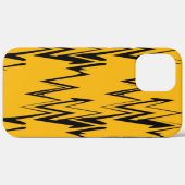 黄色の黒いジグザグ模様 Case-Mate iPhoneケース (裏面 (横))