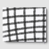 黄色の黒いチェッカーボード名の誕生日を追加 ゲストブック (裏面)