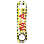 黄色の黒いチェックボード名を追加モノグラム名let スピード栓抜き (裏面)