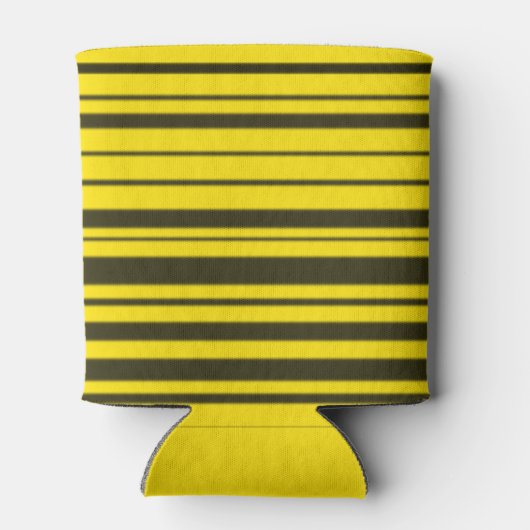 黄色の黒いハチ様のストライプ 缶クーラー (裏面)