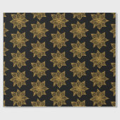 黄色の黒い串に刺すような花 ラッピングペーパー (フラット)