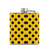 黄色の黒い水玉模様 フラスク (裏面)