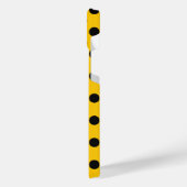 黄色の黒い水玉模様 iPhoneケース (左側面)