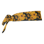 黄色の黒い花フローラタイヘッドバンド タイヘッドバンド (回転270)