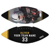 黄色の黒名番号チーム写真 アメリカンフットボール (パネル)