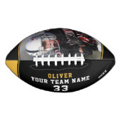 黄色の黒名番号チーム写真 アメリカンフットボール (正面)