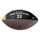 黄色の黒名番号チーム写真 アメリカンフットボール (回転270)