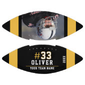 黄色の黒名番号チーム写真 アメリカンフットボール (パネル)