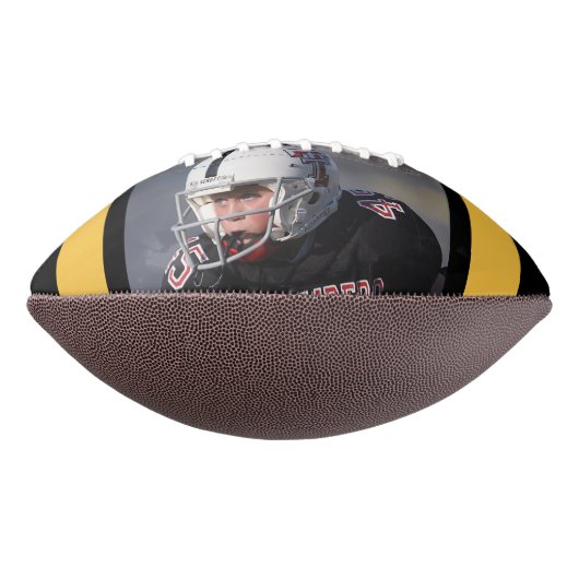 黄色の黒名番号チーム写真 アメリカンフットボール (回転90)