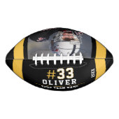黄色の黒名番号チーム写真 アメリカンフットボール (正面)