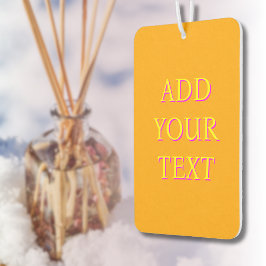 黄色の3Dマグネットモダン名 | トレンディークールオレンジ カーエアーフレッシュナー