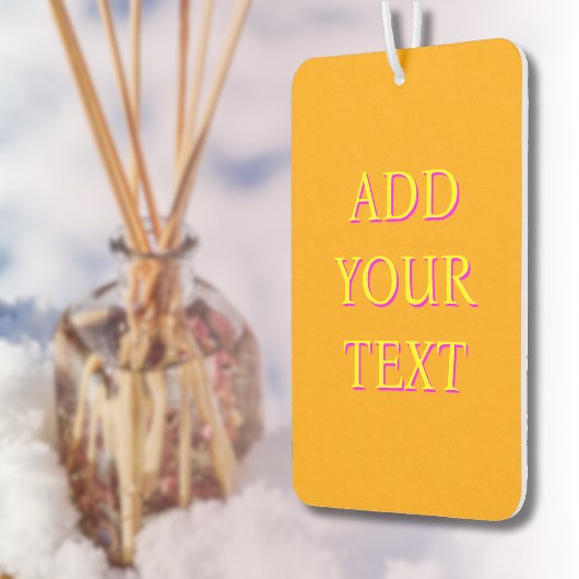 黄色の3Dマグネットモダン名 | トレンディークールオレンジ カーエアーフレッシュナー