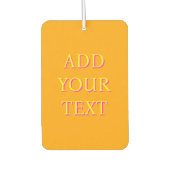 黄色の3Dマグネットモダン名 | トレンディークールオレンジ カーエアーフレッシュナー (正面)