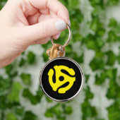 黄色の45スペーサのグラフィック キーホルダー (手)