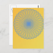 黄色の482年の抽象芸術芸術 ポストカード (正面/裏面)