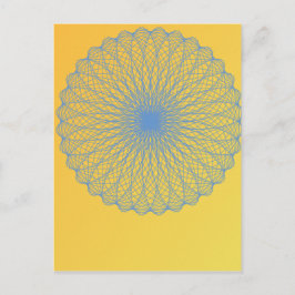 黄色の482年の抽象芸術芸術 ポストカード