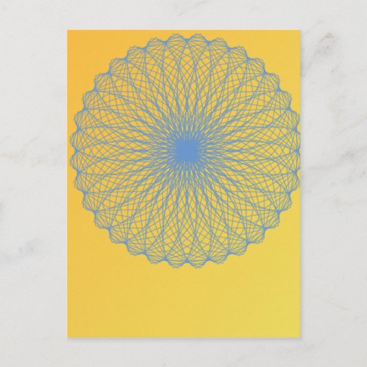 黄色の482年の抽象芸術芸術 ポストカード (正面)