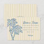 黄色の パームスプリングス パステル ビーチ 共有 レシピ カード (正面/裏面)