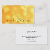 黄色の《写真》ぼけ味 名刺 (正面/裏面)