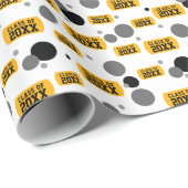 黄色の「卒業年度」ドッグタグとドット柄のラッピングペーパー ラッピングペーパー (ロールコーナー)