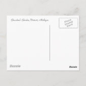 黄色の《植物》百日草 ポストカード (裏面)