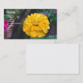 黄色の《植物》百日草 名刺 (正面/裏面)