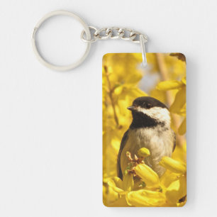 黄色の《鳥》アメリカゴガラの鳥によってはアクリルのKeychainが開花しま キーホルダー