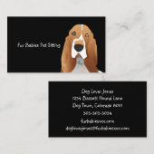 黄色のBassett Houndカスタマイズ可能な名刺 名刺 (正面/裏面)