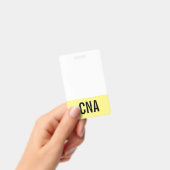 黄色のCNAバッジ両面印刷 バッジ (手持ち)