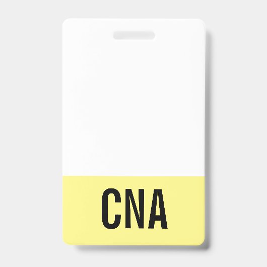 黄色のCNAバッジ両面印刷 バッジ (正面)