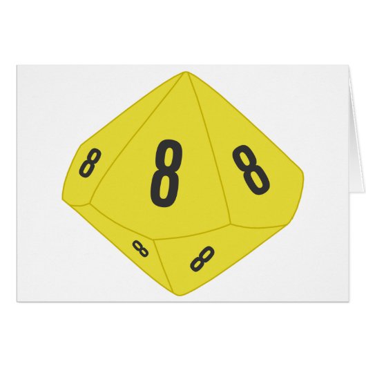 黄色のD10テーブル番号カード (正面横)