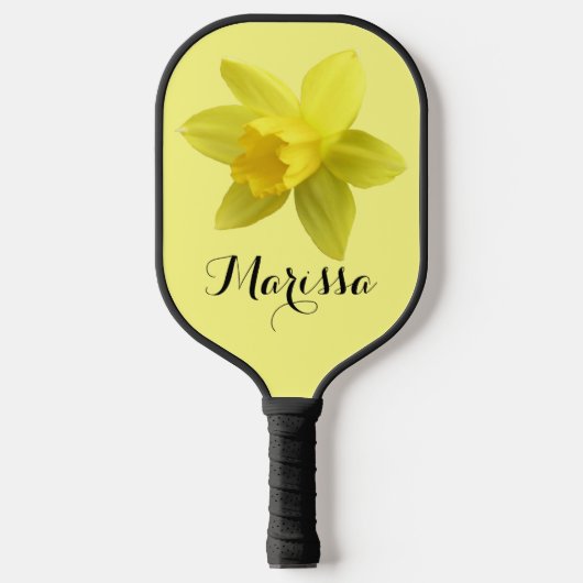 黄色のDaffodil開花スクリプト名 ピックルボールラケット (正面)